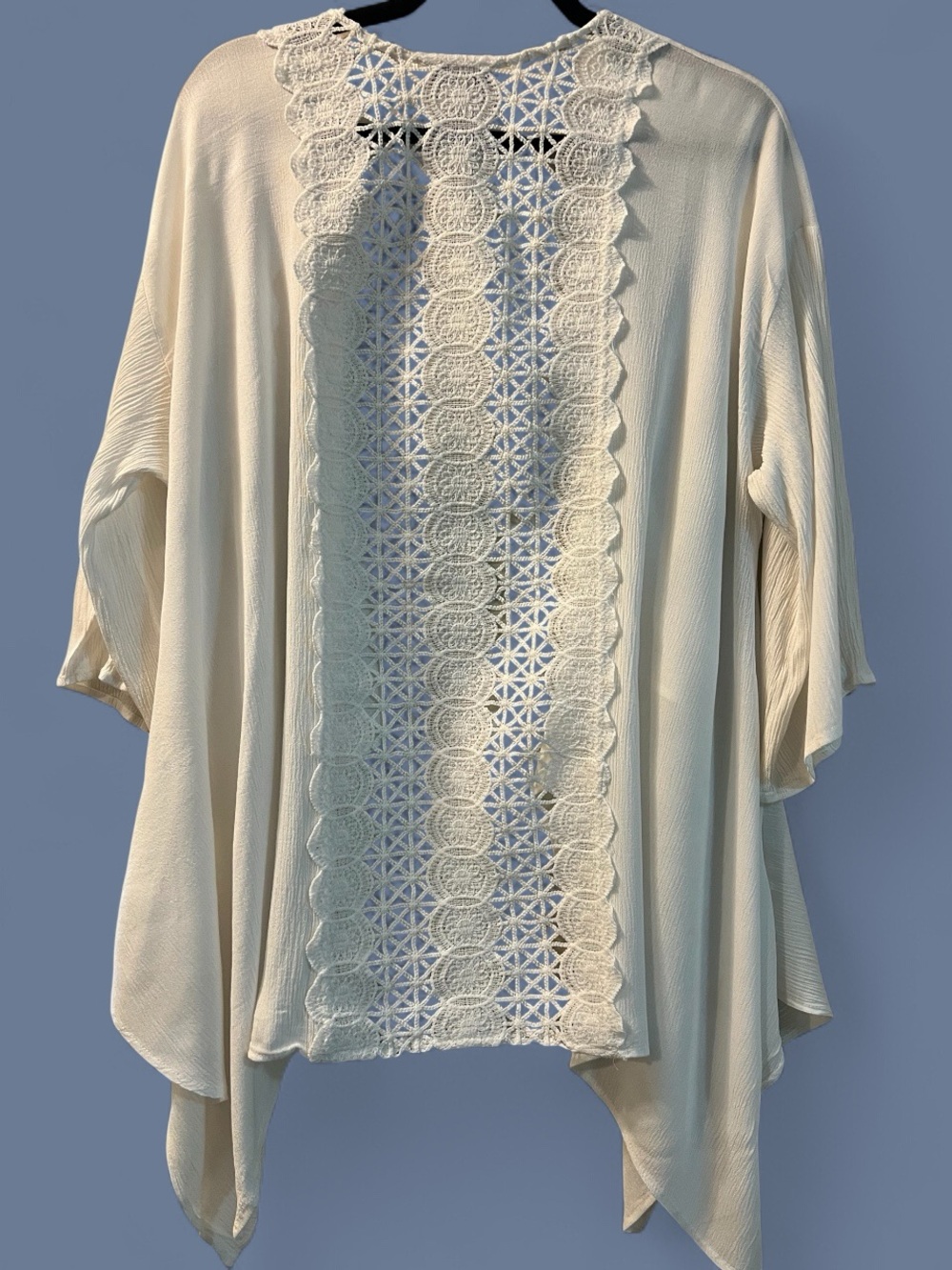 dee elle / Cotton Crochet Lace Kaftan / Boho Glam Beach Coverup